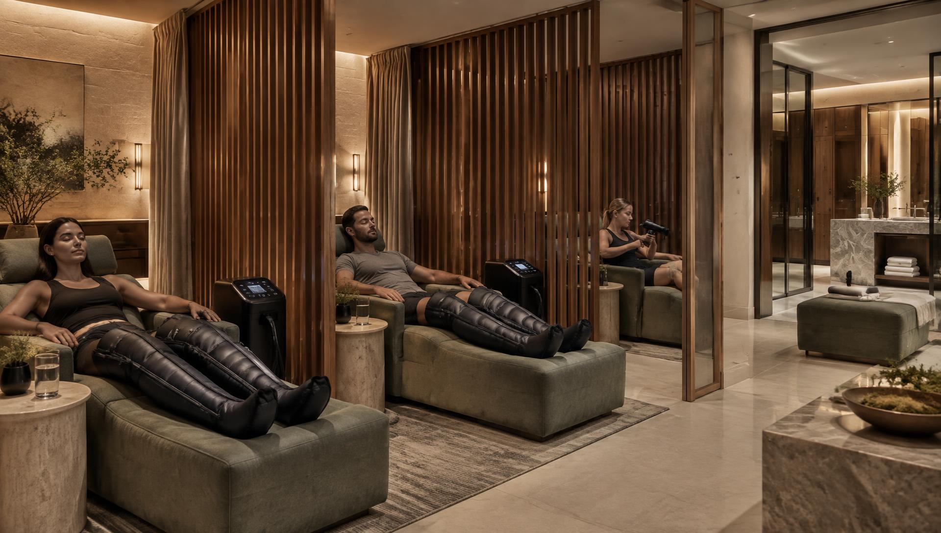 Recovery lounge · compression & percussion